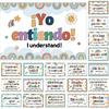Pajean 20 Pcs Spanish Posters Spanish Phrases Classroom Decorations Boho Spanish English Bulletin Board Bilingual Educational Posters Language Study