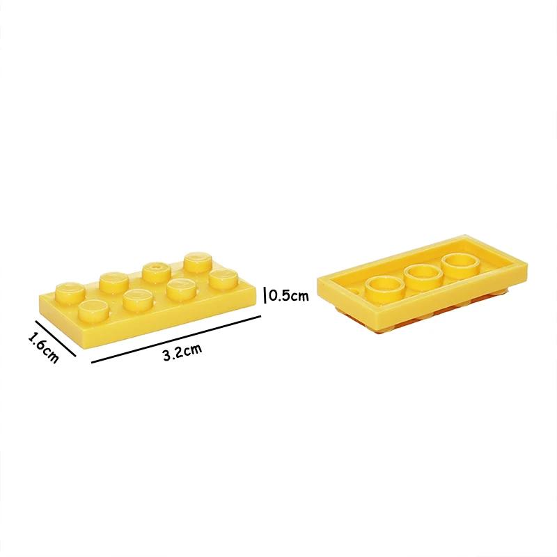 100 ШТУК Размер 2x4 Пластина с точками 3020 MOC Собираемые Частицы DIY Строительные Блоки 2*4 Фигурки Кирпичики Образовательная Креативная Игрушка для Ребенка