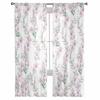 Watercolor Flower Lily Tulle Curtains For Living Room Sheer Curtain For Bedroom Kitchen Blinds Voile Curtains
