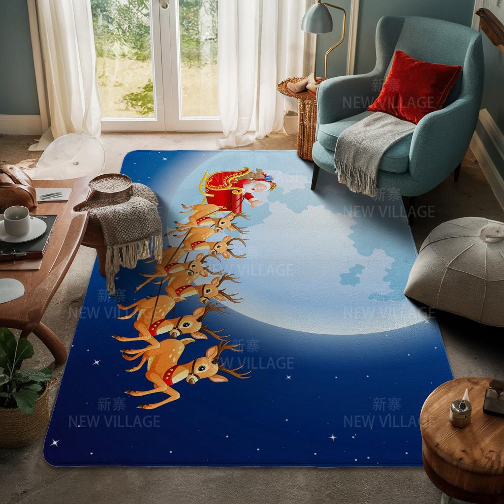 Ковер у входа в дом Домашний коврик у двери Гостиная Ванная Комната Ноги ванная комната Нескользящие коврики с водопоглощением для ванной Счастливого Рождества зима