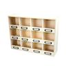Small Wooden Locker 12 Compartments Label Holders 41.5 X 31 X 11 Cm
