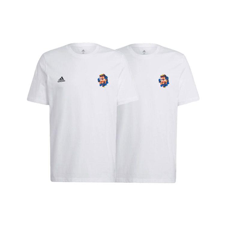 Adidas Футболка с буквенно-цифровым принтом Beckham, повседневная футболка с короткими рукавами, мужские топы, белые HC4155