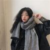 Student Fleece-Like Cashmere Warm Hong Kong Style Minimalist Herringbone Scarf Women's Winter Long In-Stock Wholesale