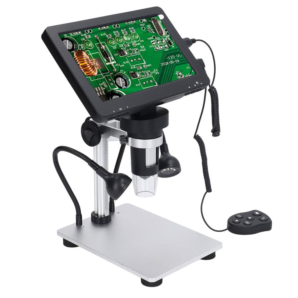 7-дюймовый цифровой микроскоп HD LCD дисплей 1200x 12MP паяльный микроскоп для биологических наблюдений