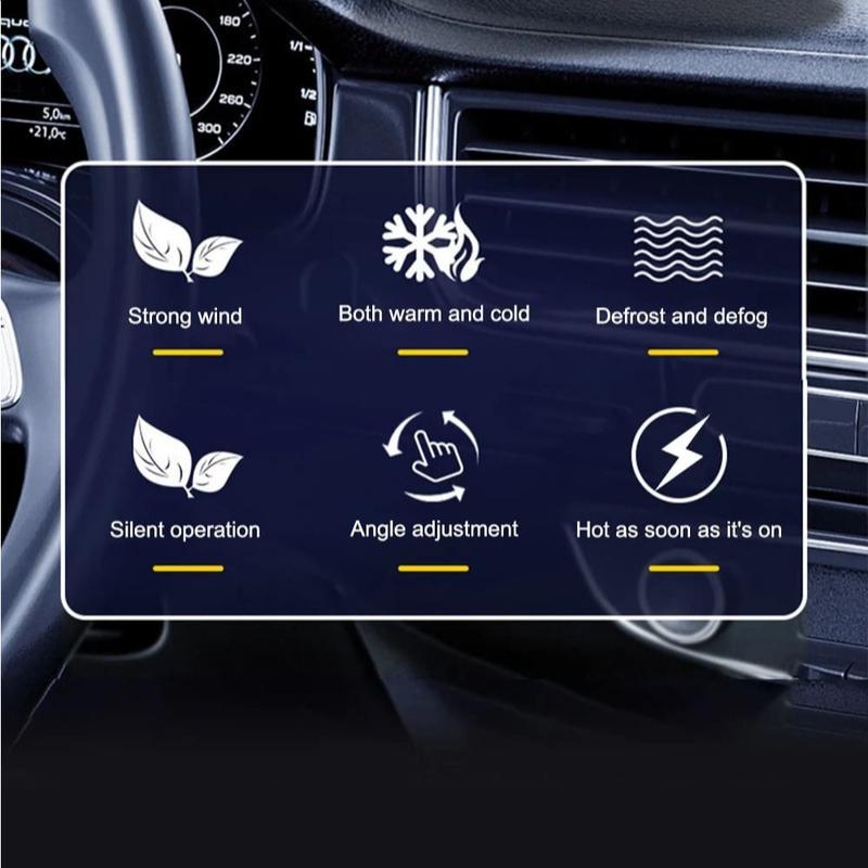 12V 120W Car Heater Fan Portable Fast Heating Fan Heater Defogger Defrost Windshield Demister Warm Heater Auto Anti-Fog Heater