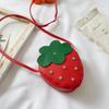 Infant Baby Kids Girls Bags Waist Bags Shoulder Bags Leather Cute Strawberry