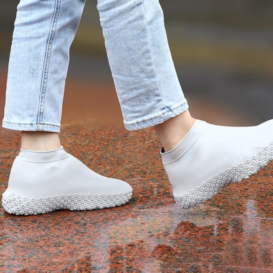1 пара Водонепроницаемые чехлы на обувь от дождя Нескользящие Силиконовые Многоразовые Бахилы Мужские Женские Для Путешествий На Открытом Воздухе Защита для Обуви от Дождя