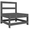6 piece Garden Lounge Set Grey Solid Pine Wood