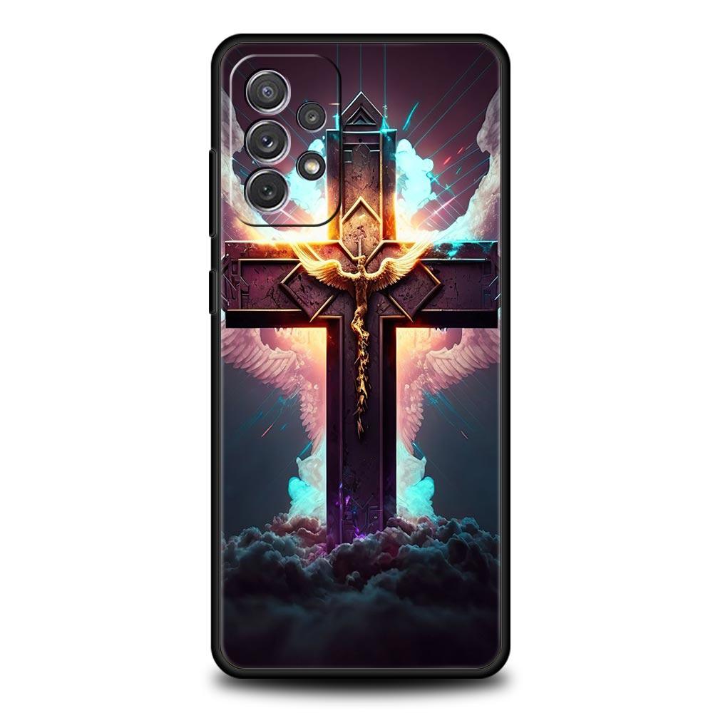 Чехол для телефона Samsung Galaxy A13 A15 A17 A07 A22 A23 A25 A31 A73 A32 A52 A41 5G Мягкий ТПУ Вера Христианский Религиозный Иисус Прозрачный