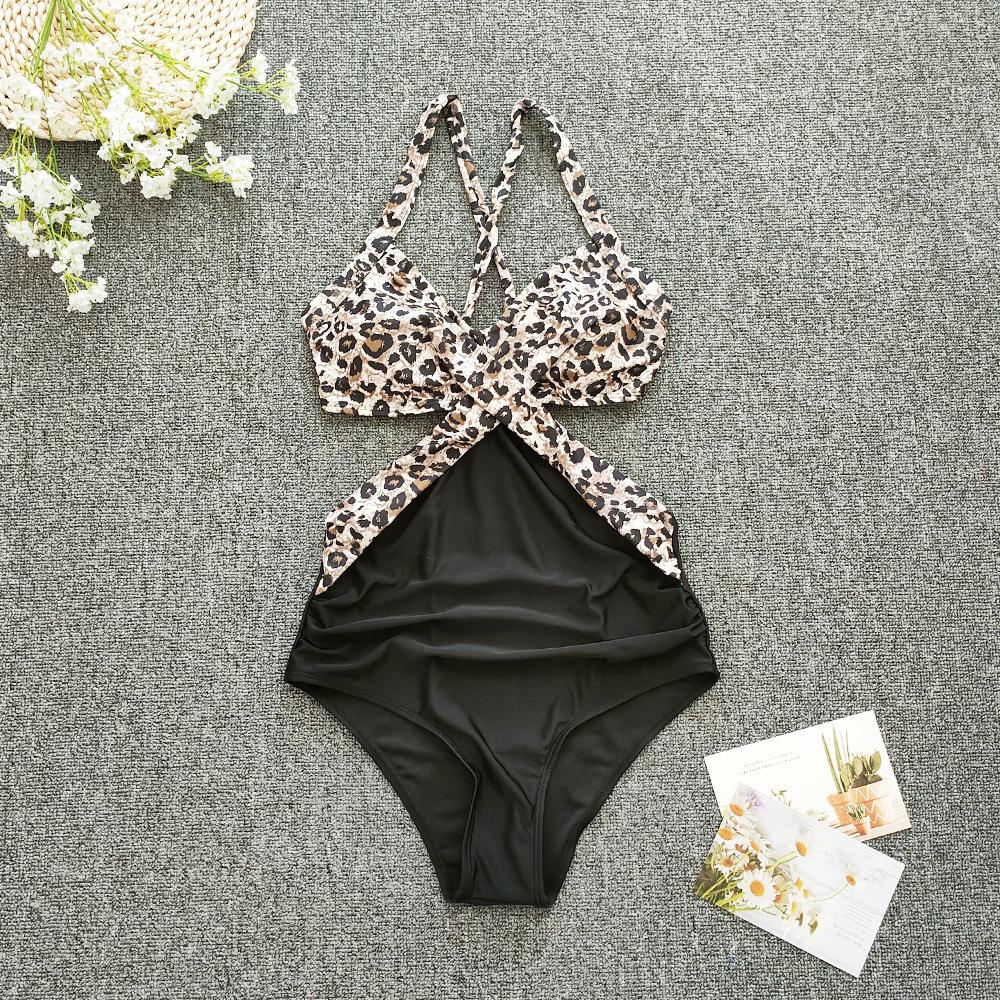 Цельный купальник-танкини с лямкой на шее, большие размеры, бразильский пляжный купальный костюм с пуш-ап, боди с высокой талией, монокини, бикини