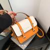 Contrasting Color Handbag 2025 Spring New Versatile Ins Shoulder Messenger Bag Temperament Small Square Bag Women's Bag Tide