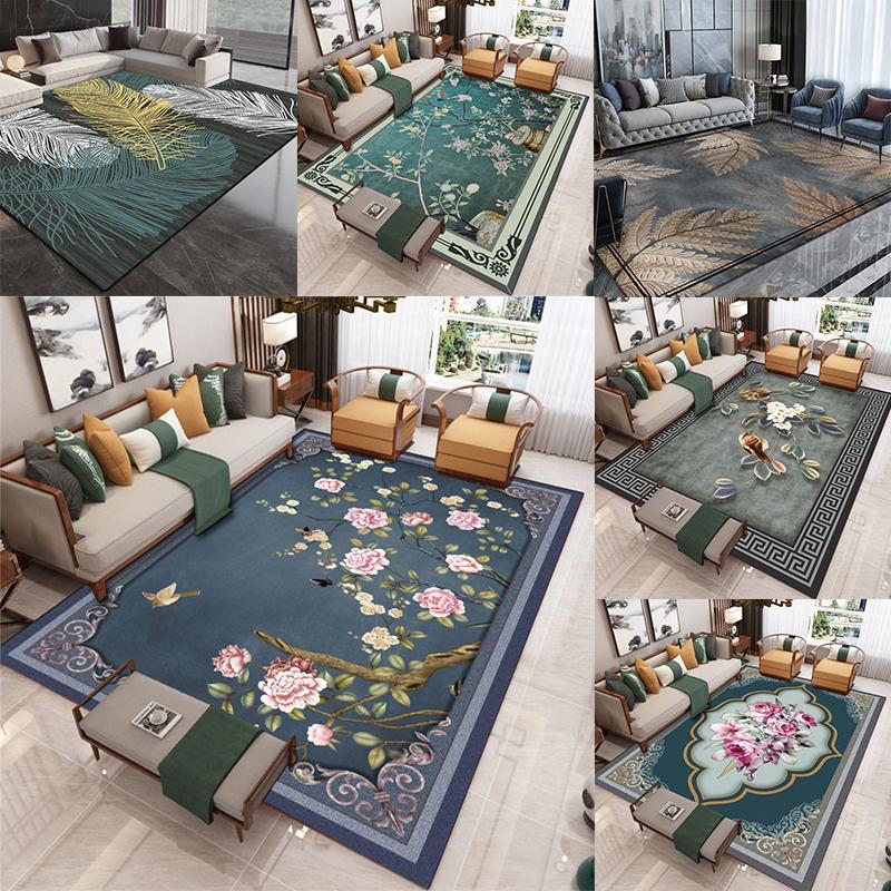 New Chinese Style Carpet Antique Decoration Living Room Coffee Table Sofa Bedside Rug Room Home Floor Mat Bathroom Anti Slip Pad