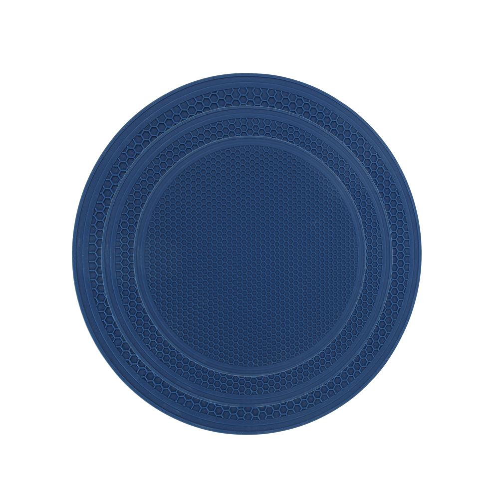 Extra-large round honeycomb silicone placemat household anti-scalding and anti-slip mat thermal insulation pot mat
