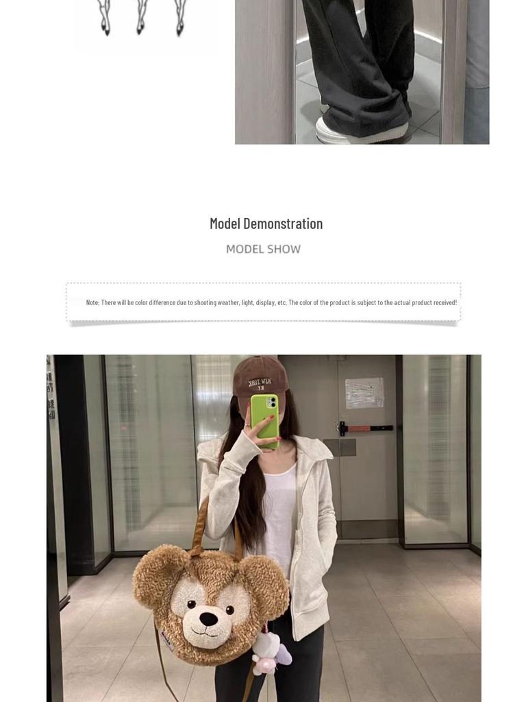 High-Waisted Gray Micro-Flared Women's Sweatpants with Fleece Lining for Spring/Autumn 2025