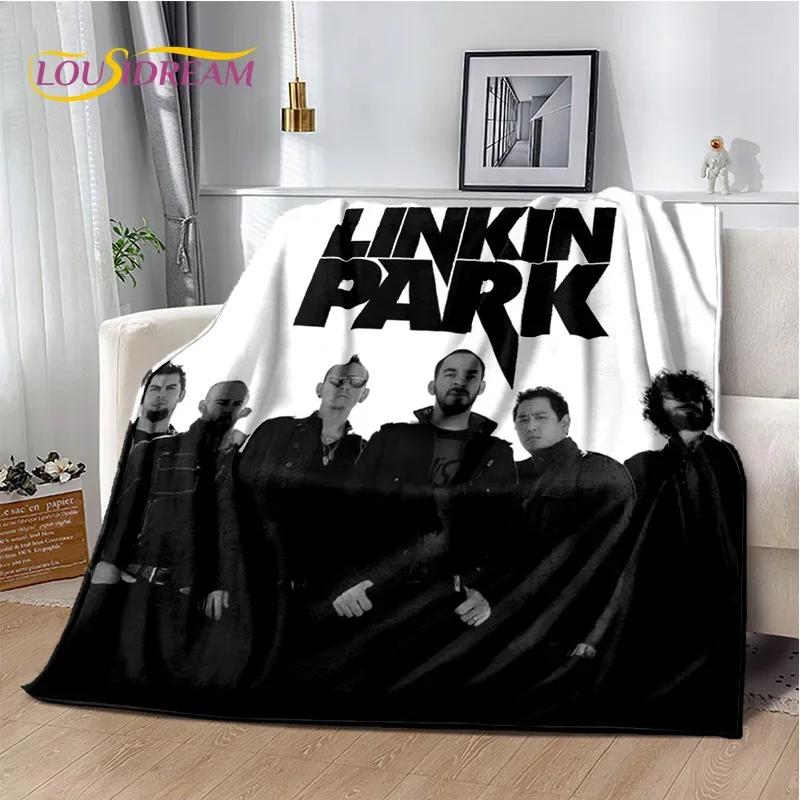 Retro Rock Band 3D L-Linkin-Park Soft Blankets,Keep Warm Throw Blanket Comfortable Blanket for Picnic Beds Sofa Home Bedroom Kid