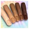 Nail Art Training Hand False Finger Natural Nail Tips Manicure Wholesale Practice Model Nail Display Silicone Finger Makeup Tool