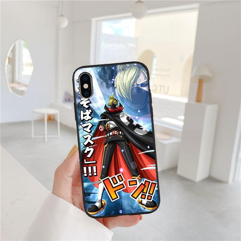 One Piece Luffy Soft Shell Phone Case for iPhone 16 15 14 13 12 Pro Max Plus Mini