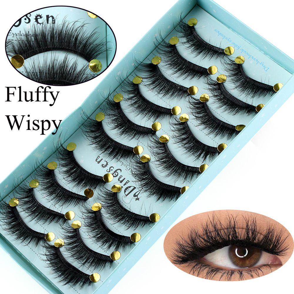 Pure Hanmdade Fluffy Eyelashes Extension Tools False Eyelashes 3D Faux Mink Hair Thick Long