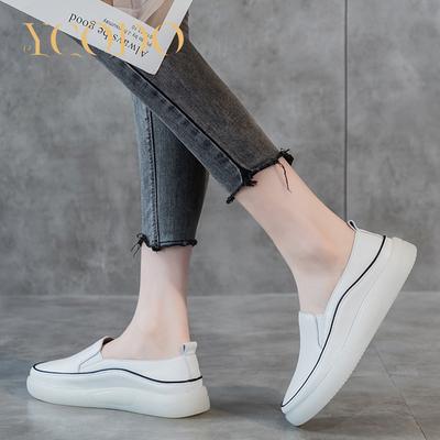 Женская и студенческая весенне-летняя повседневная обувь из натуральной кожи на мягкой подошве, легкая дышащая обувь