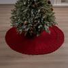 Knit Christmas Tree Skirt, Cable Knit Tree Skirt, Rustic Tree Skirt Decoration, Suitable For Christmas Trees, Foldable And Reusable