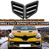 2X вентиляционное отверстие капота двигателя для Renault Megane 3 RS Clio MK4 2010-2016, жалюзи, воздухозаборник, вентиляционная крышка, крышка воздухозаборника, глянцевый черный