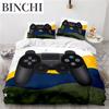 Крутой пододеяльник с геймпадом, мультяшный пододеяльник с игровым контроллером, микрофибра, геометрический постельный набор, полный, для спальни для мальчиков и девочек