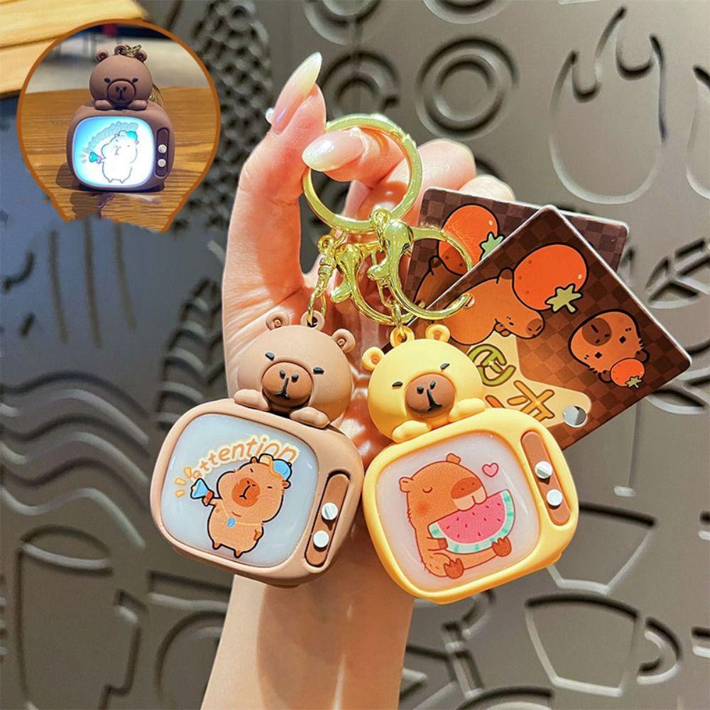 Внимание Капибара светлый брелок ТВ стиль милый брелок животное сумка Декор