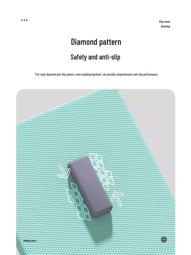 Коврик для йоги и фитнеса из бесшумной нескользящей толстой пены и ролик для пресса с подушечкой для колен