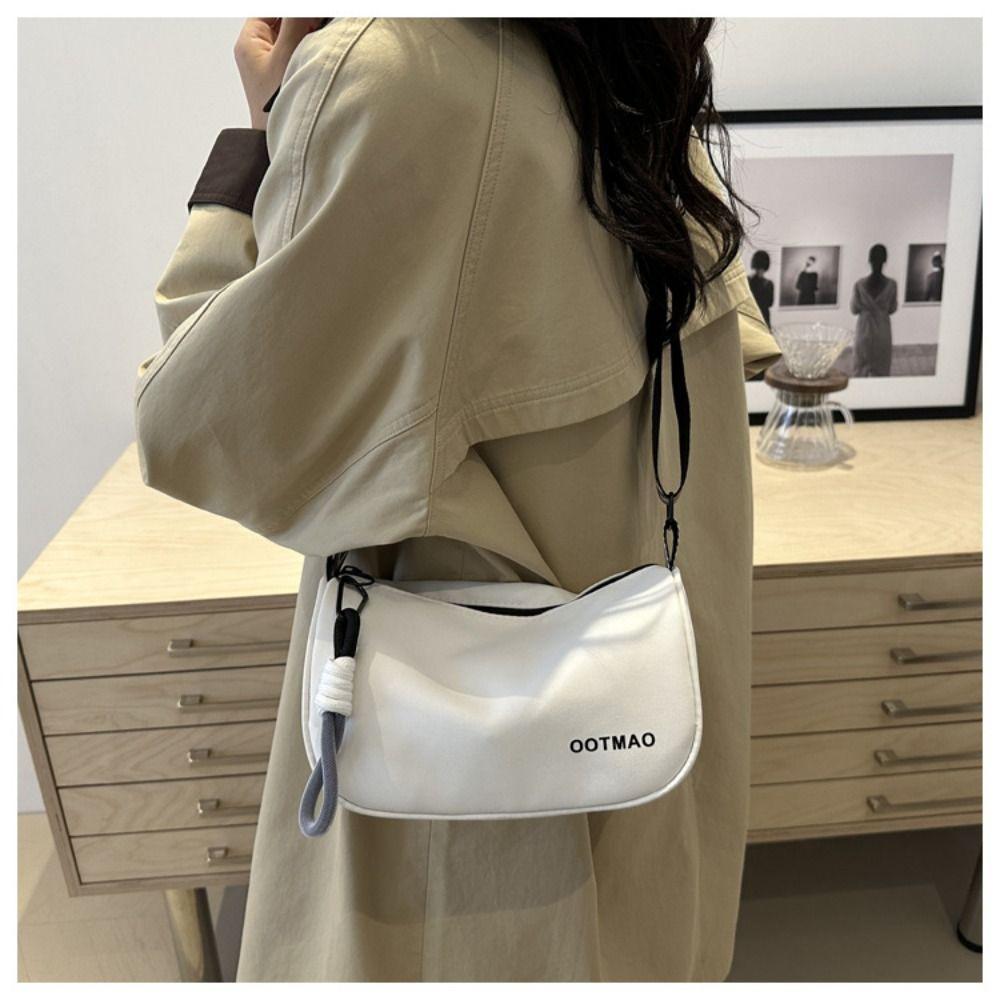 New Casual Crossbody Bag Portable Wide Shoulder Strap Design Shoulder Bag Large Capacity Bucket Bag