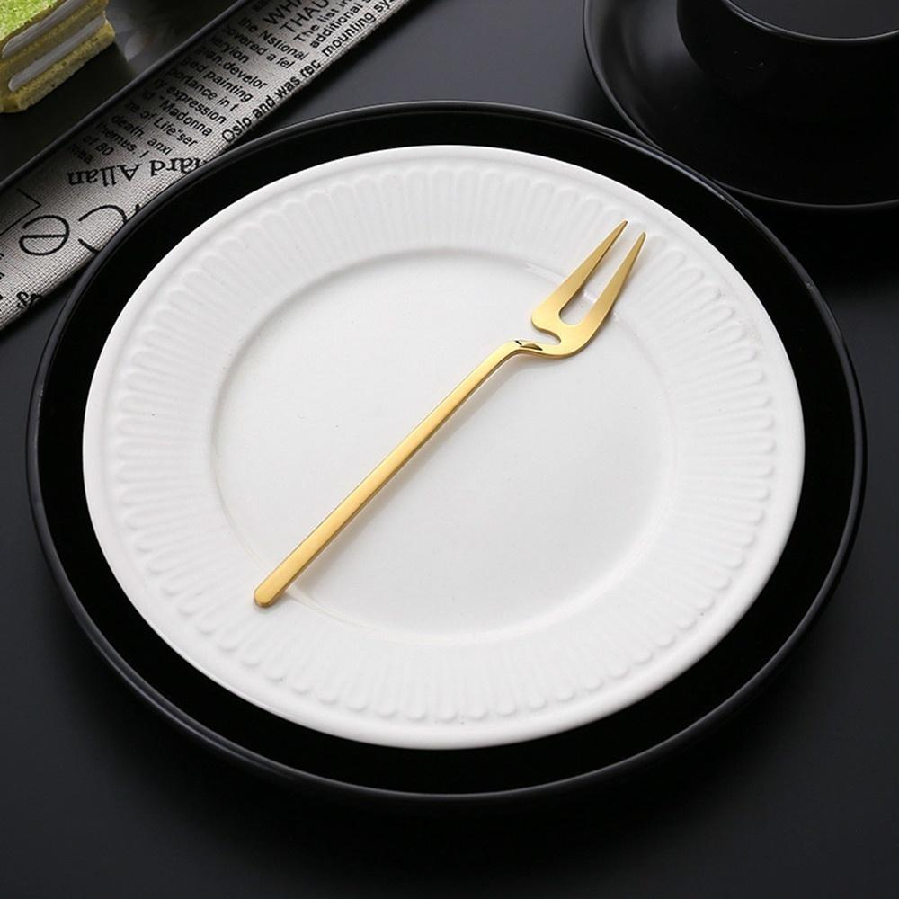 Stainless Steel Fruit Forks Pickle Forks Cocktail Salad Dessert Cake Forks Tableware For Banquet Party Seafood Dinner