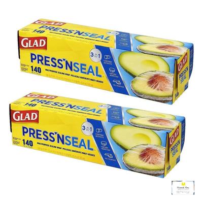 GLAD Seal Wrap Многоцелевая упаковка для хранения продуктов 140 x Набор из 2 оригинальных карточек В комплекте Press'n (30см 43.4м) +