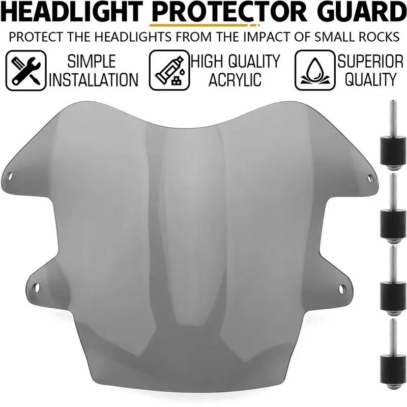 Motorcycle Acrylic Front Headlight Cover Shield Screen Lens Guard Deflector Protection For Yamaha Tenere 700 XT700Z 2019-2024