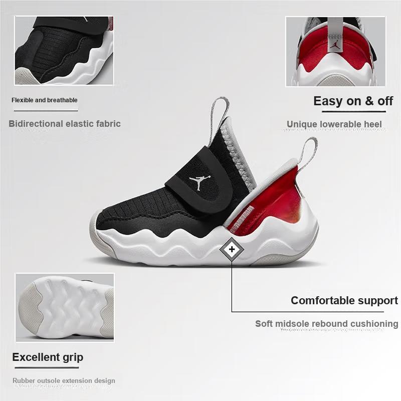 Детские кроссовки Air Jordan 23/7 TD Bloodline Черный Белый Университетский-красный DQ9294-061