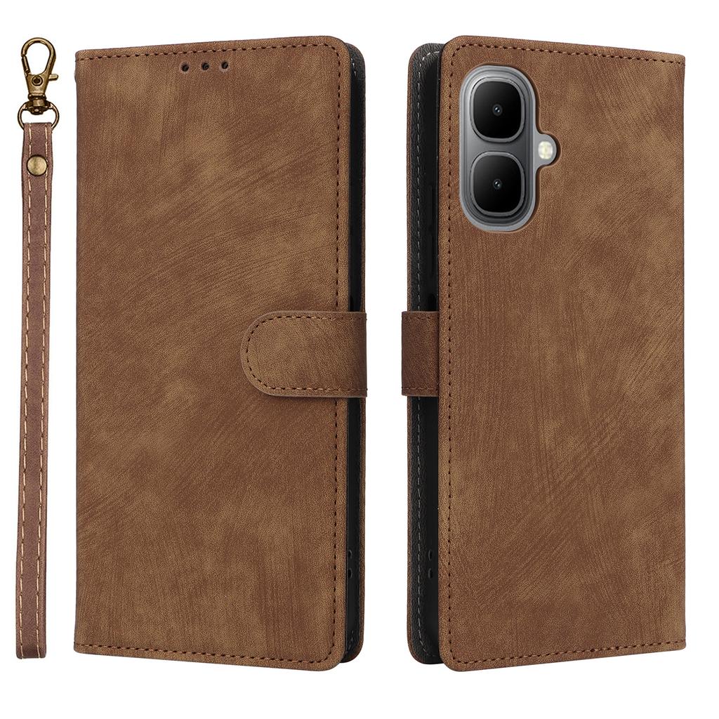 For Infinix Smart 10/TECNO Pop 10 Case Wallet RFID Blocking PU Leather Phone Cover Stand with Strap