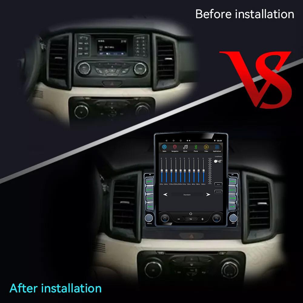 9,7-дюймовый вертикальный экран Tesla Android автомобильное радио для Ford Ranger 2015-2020 GPS навигация мультимедийный видеоплеер Carplay