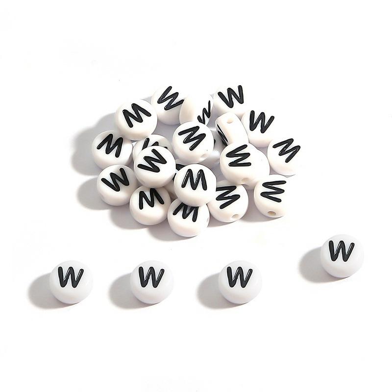 Бусины для браслетов ручной работы 4*7 мм Акриловые бусины с буквами алфавита Плоские бусины DIY Детские инструменты для плетения Бисероплетение Аксессуары для самодельных браслетов