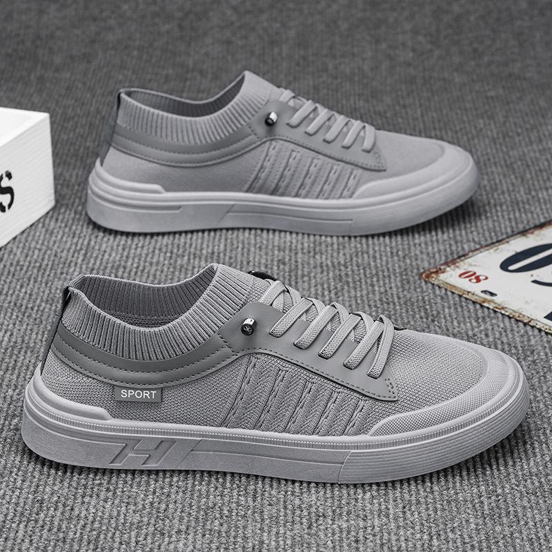 Холщовые туфли мужские низкие корейская версия трендовые универсальные повседневные кеды мужские летние дышащие обувь студента интернет-знаменитости мужские трендовые ш