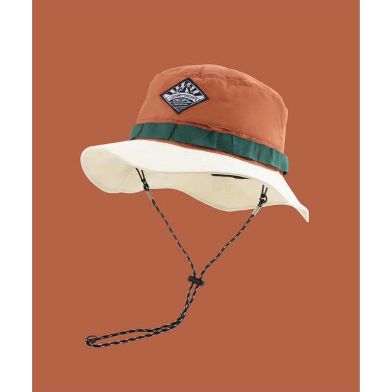 Women's Japanese Style Quick-Dry Color Block Bucket Hat - Sun Protection for Outdoor and Vacation