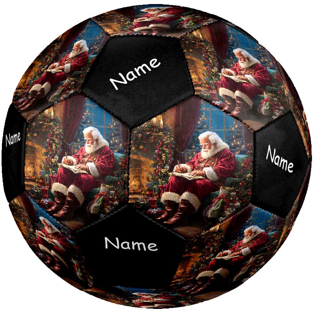 Custom Name Christmas Santa Claus Theme Size 5 Soccer Ball, Suitable for Both Indoor and Outdoor Matches, a Gift Suitable for Everyone.