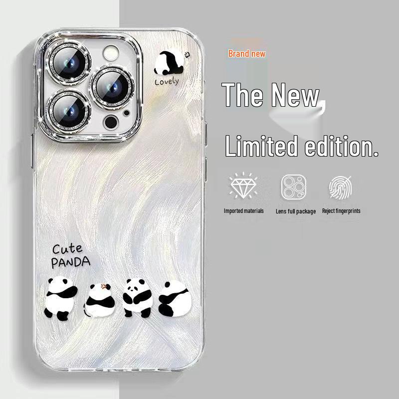 Чехол для iPhone «Лазающая панда»: Совместим с Apple iPhone 16/15/14/13/12/11, Полностью закрывающий края противоударный дизайн для XS/XR/X