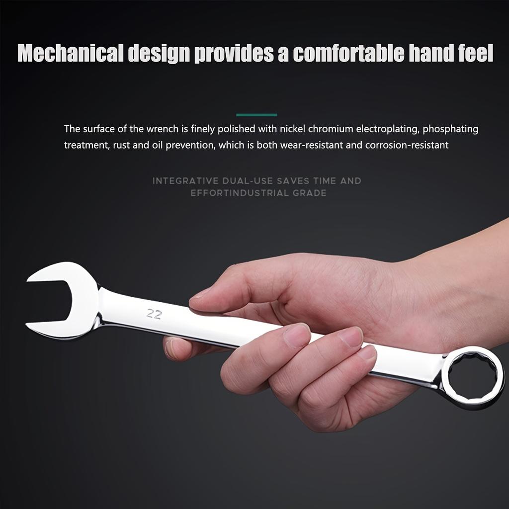 Набор из 14 комбинированных ключей, двухцелевые метрические и стандартные механические ключи с диапазоном 8 мм - 24 мм, компактный ящик для хранения