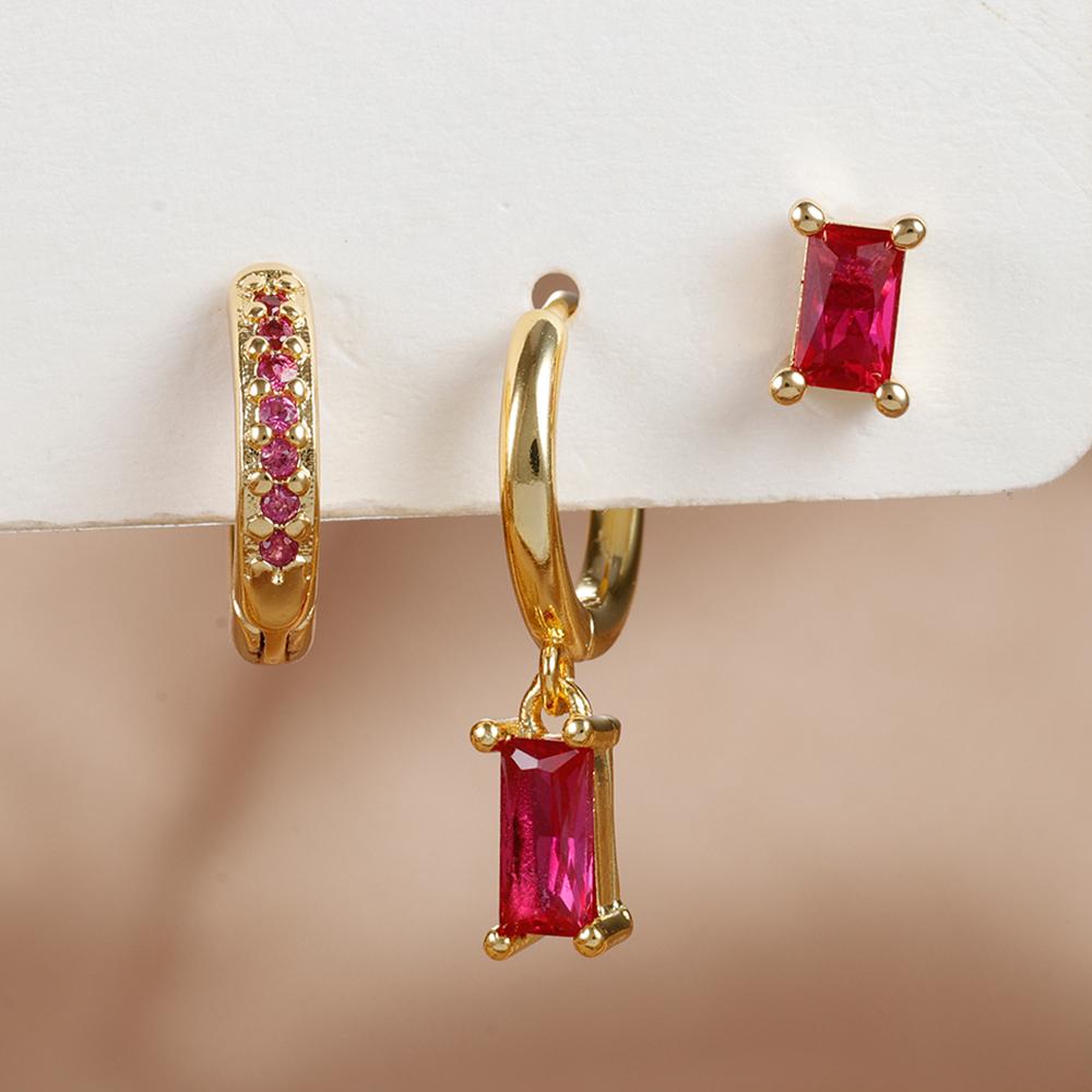 3шт висячие серьги для женщин из нержавеющей стали цветок серьги пирсинг ювелирные изделия аксессуар