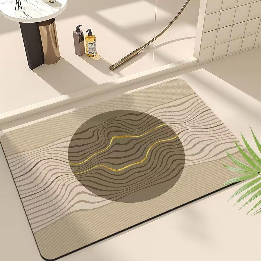 Коврик для ванной комнаты, туалет, нескользящий коврик для унитаза, диатомитовый коврик для двери в ванную, впитывающий, быстросохнущий, мягкий коврик для ног