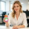 Cartoon Penguin Stress Relief Toy Knitted Hat Scarf Penguin Squeeze Toy Anti-anxiety Soft Stress Ball Animal Desk Toy