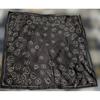Used 【Beautiful Condition】【Authentic】Chanel Silk Scarf Black Camellia 25A