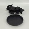 Yousheng Black Cat Jewelry Tray 3D Printed Rabbit Storage Tray Multi-purpose Jewelries Trinket Keys Holder Organizer Desktop Decoration