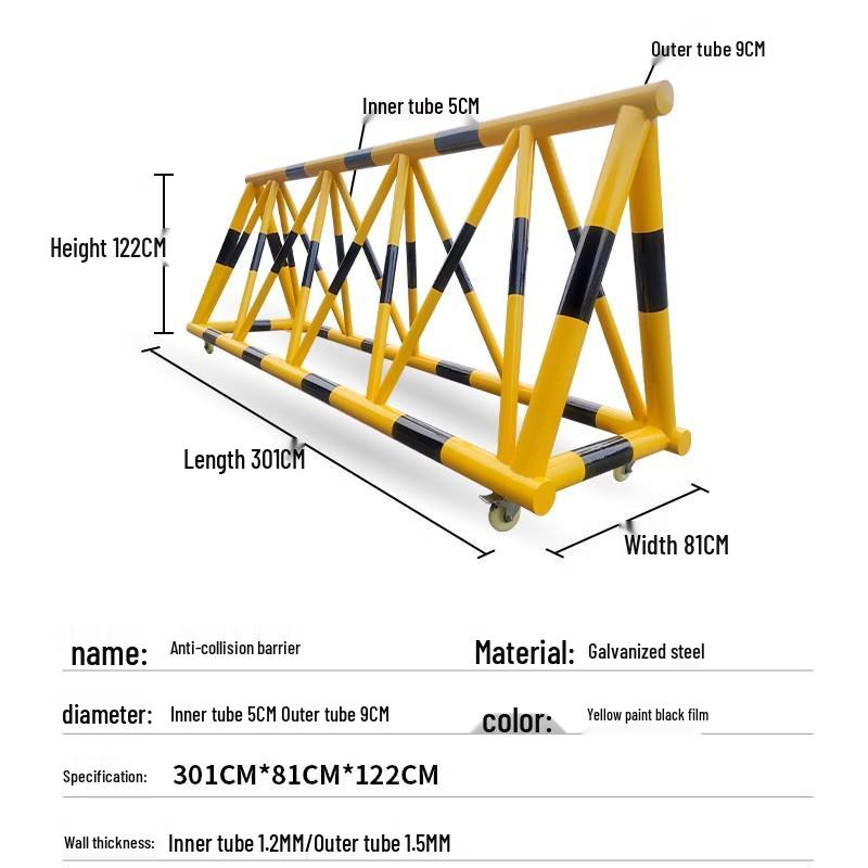 Movable Construction Site Barrier - Safety Guardrail for Schools and Vehicles