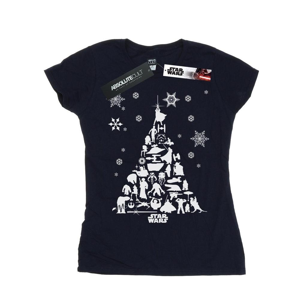 Star Wars Womens/Ladies Christmas Tree Cotton T-Shirt