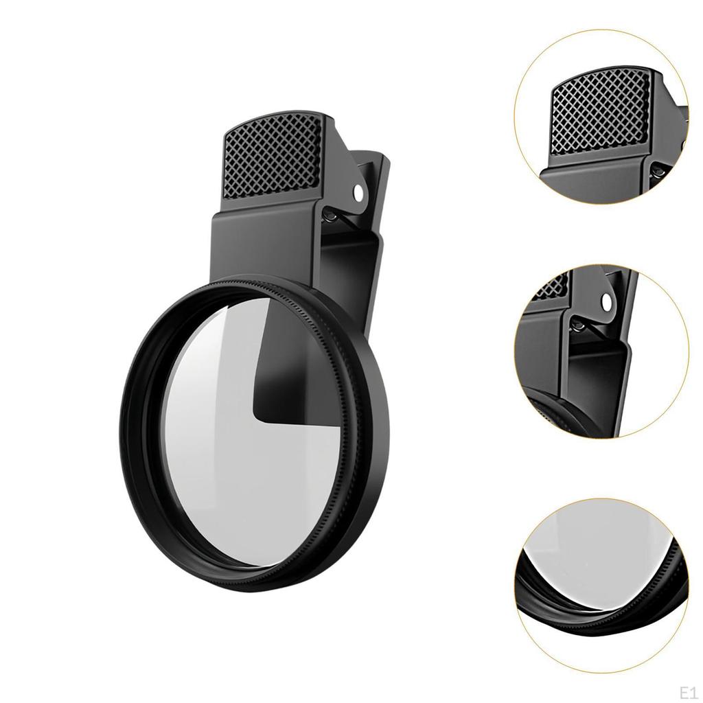 52mm Clip On Phone Camera Lens Filter, Attachment, Convenient Professional Compact Circular