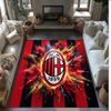 Фланелевый ковер с принтом AC Milan, нескользящий, мягкий, из полиэстера, для пола, декоративный коврик для спальни, гостиной, дивана, игровой комнаты, домашний декор